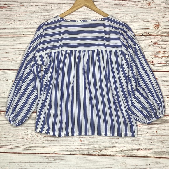 Madewell Peasant Top in Shea Stripe Sz XS - Picture 11 of 15